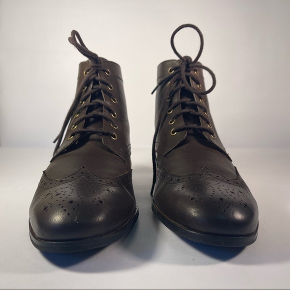 banana republic Leather Oxford lace up ankle boots - Picture 3 of 13